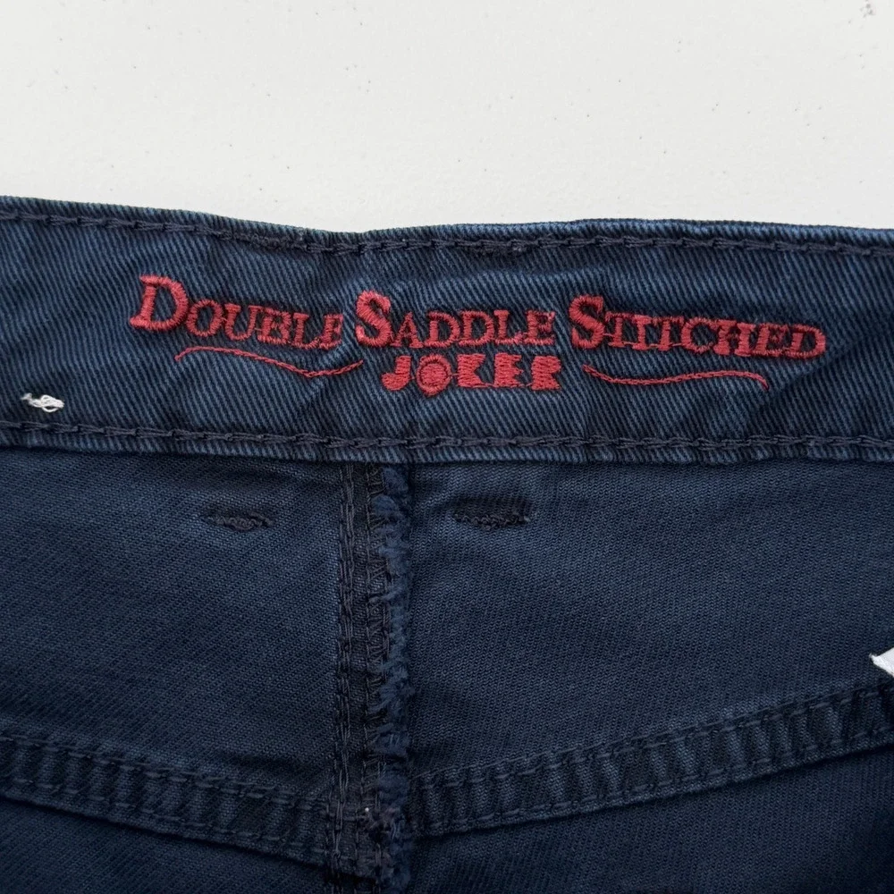Joker Double Saddle Stitched Pants Jeans 33x34 Navy Cotton Stretch Chino Trouser